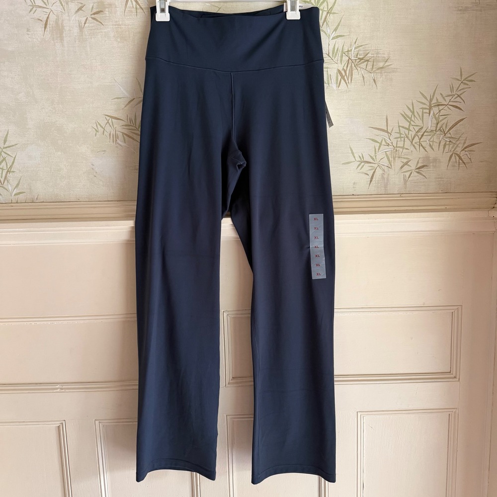 NWT Old Navy Active Straight Leg Yoga Pants Navy Blue High-Rise Gym Workout XL